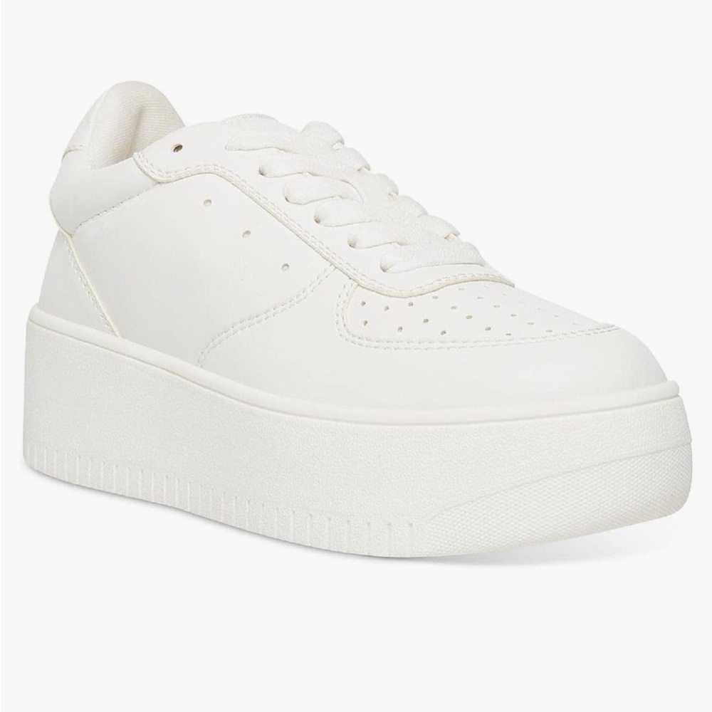 White platform sneakers